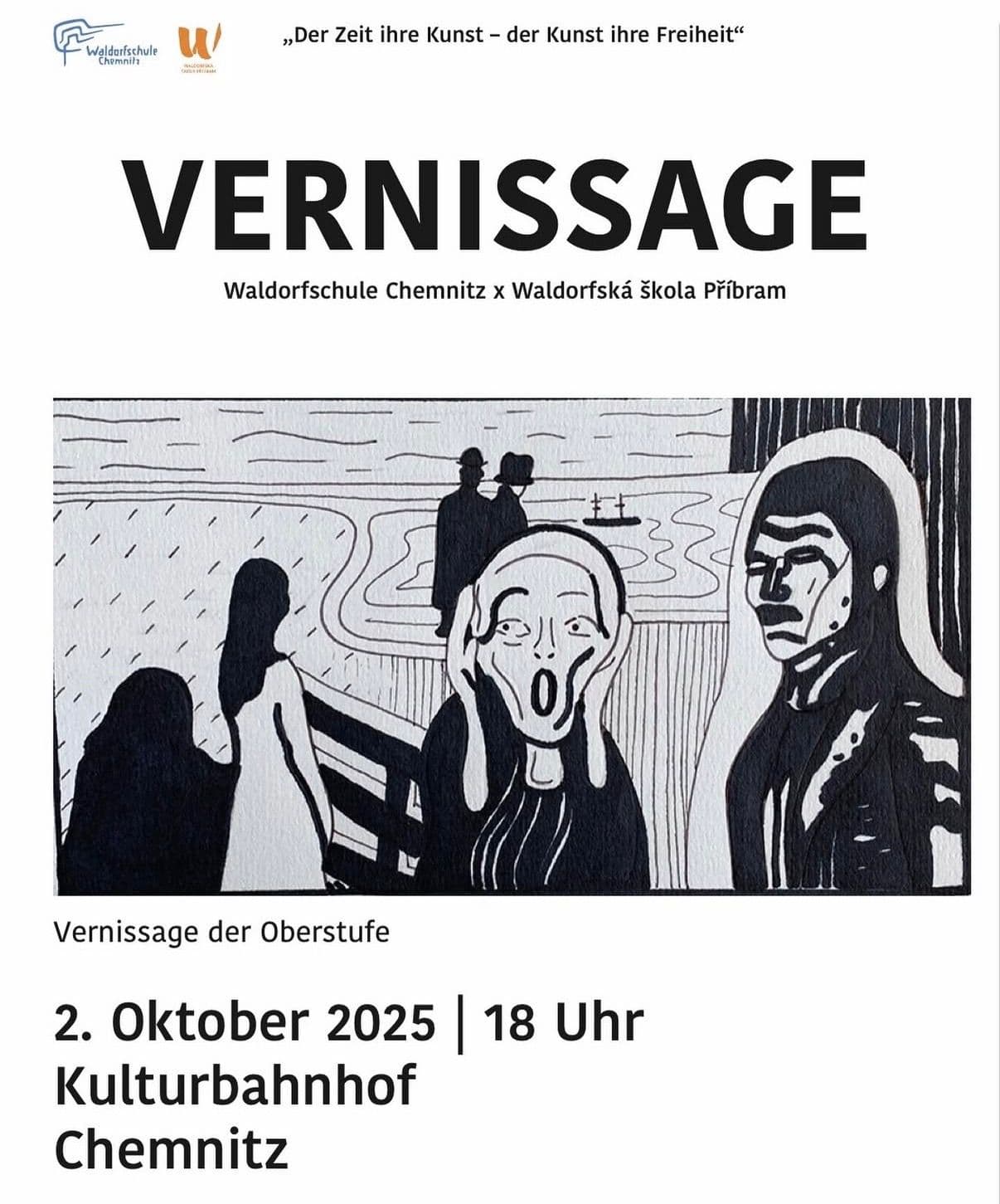 Vernissage der Waldorfschule Chemnitz und Waldorfschule Pribram