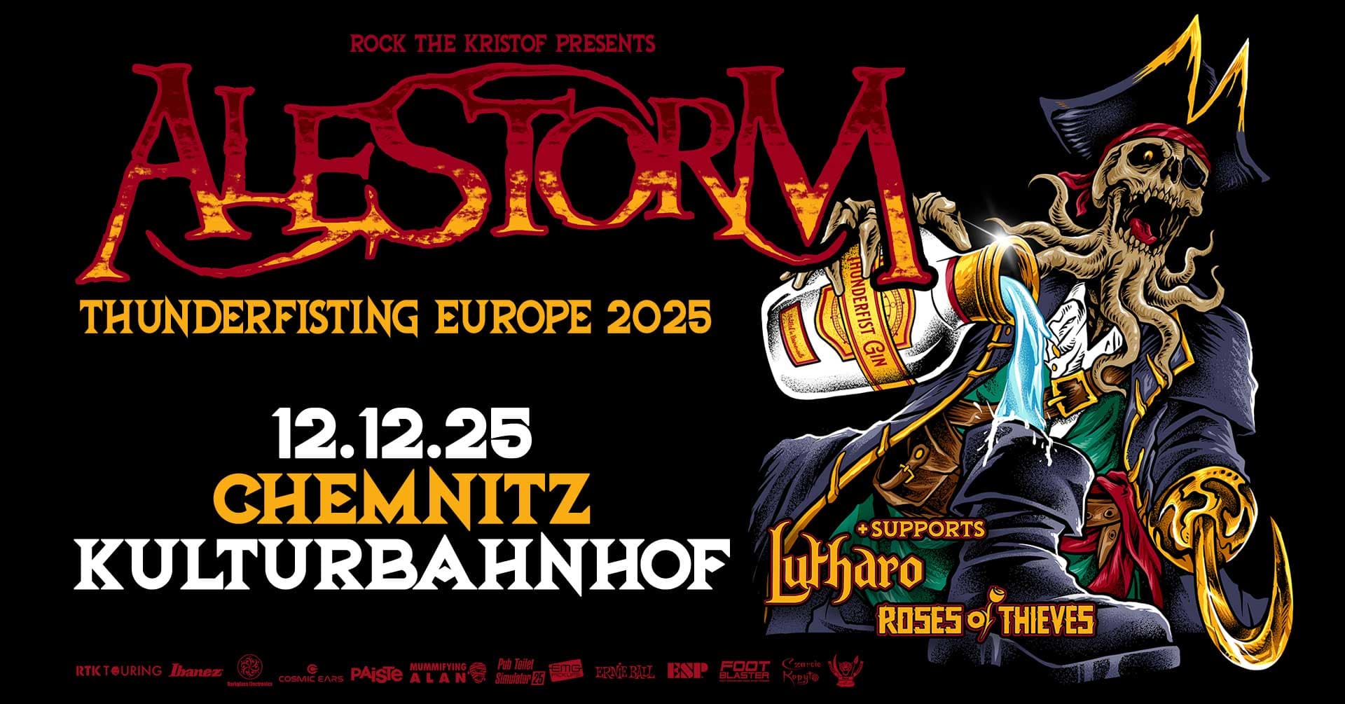 ALESTORM - THUNDERFISTING EUROPE 2025 - Supports: Lutharo + Roses of Thieves // CHEMNITZ