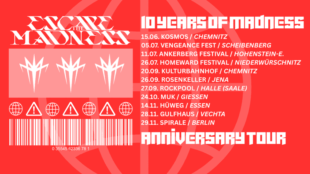 10 YEARS OF MADNESS! ESCAPE THE MADNESS - PALEPATH - DARK DAYS - THROUGH DEVASTATION