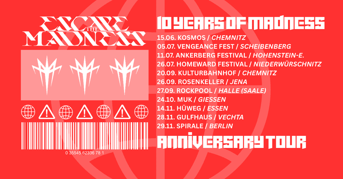 10 YEARS OF MADNESS! ESCAPE THE MADNESS - PALEPATH - DARK DAYS - THROUGH DEVASTATION