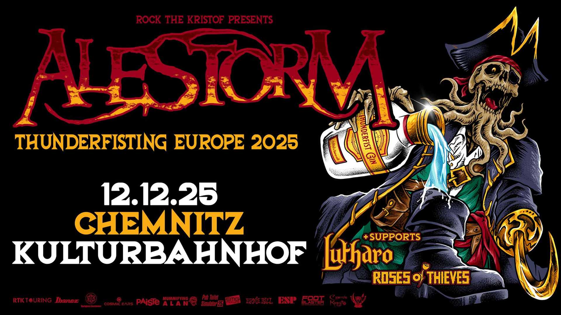 ALESTORM - THUNDERFISTING EUROPE 2025 - Supports: Lutharo + Roses of Thieves // CHEMNITZ