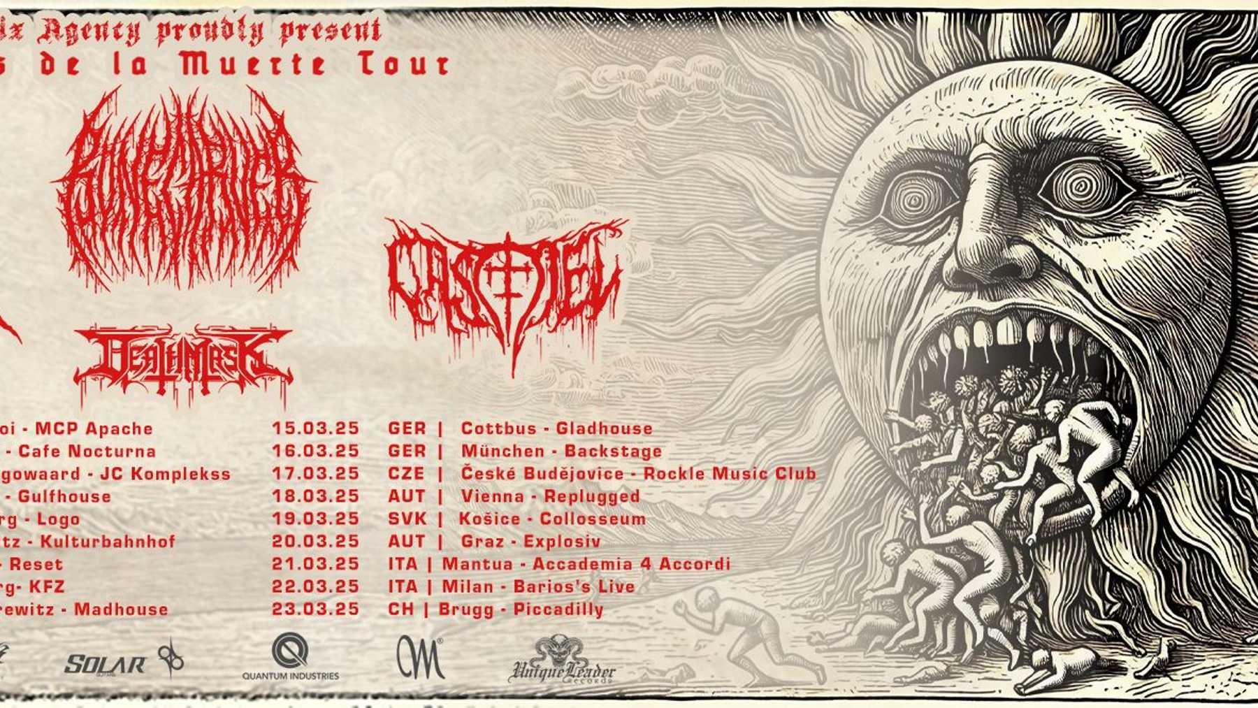 ABGESAGT ! BONECARVER + SO THIS IS SUFFERING + CASTIEL + DEATH MASK  - HIJOS DE LA MUERTE TOUR